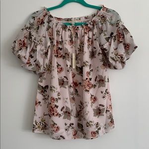 New! Max Studio floral blouse.